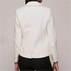Whistles Ivory Slim Jersey Jacket